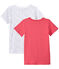 Set van 2 meisjes-T-shirts met korte mouwen wit LOT
