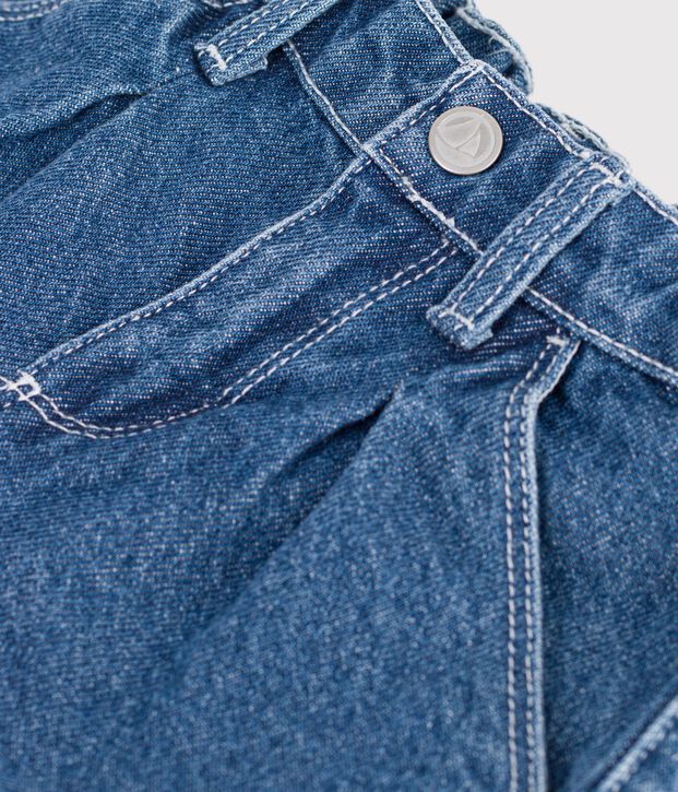 Effen spijkerbroekje voor baby's blauw