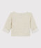 Cardigan gris chiné bébé en jersey de coton biologique beige MONTELIMAR CHINE