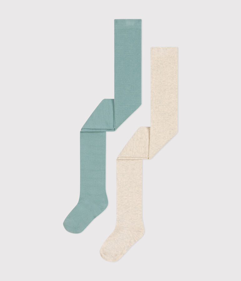 2 broekkousen van katoenjersey voor kinderen multicouleur