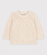 Pull bébé en tricot de coton à torsades