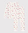 Pyjama très ajusté enfant en coton imprimé MARSHMALLOW/ PEONIA/ MULTICO
