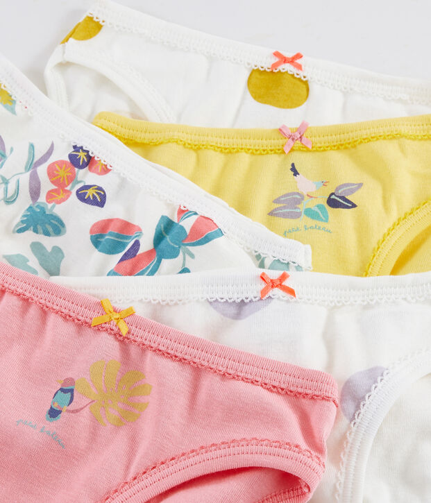 Set van 5 meisjesonderbroeken met jungleprint multicouleur