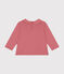 Katoenen babybloesje met kraagje roze ROSEWOOD