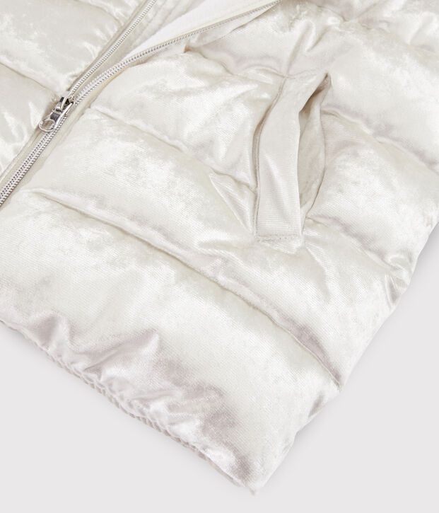 Doudoune en velours enfant Fille gris