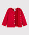 Molton cardigan voor meisjesbaby rood TERKUIT