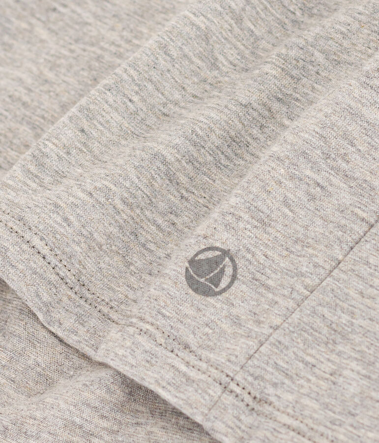 LE Droit, katoenen T-shirt voor dames met ronde hals grijs CHATON CHINE