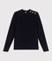 Effen katoenen marinetrui voor dames blauw SMOKING