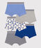 Set van 5 boxershorts voor jongens met Parijsprint in katoen variante 1