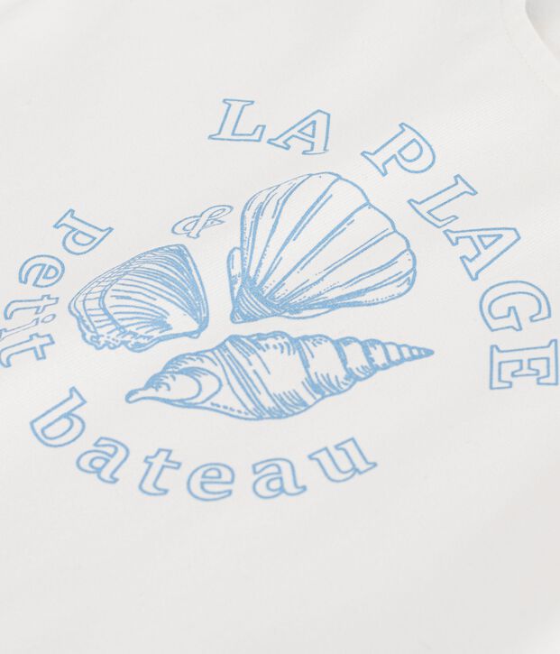 Katoenen T-shirt met korte mouwen voor kinderen wit
