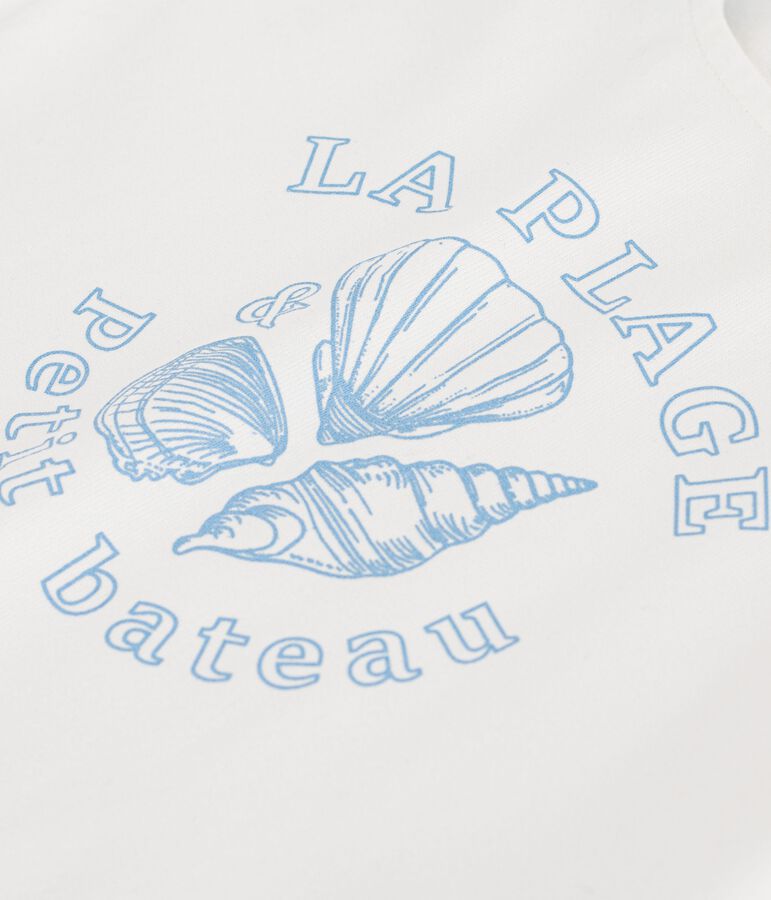 Katoenen T-shirt met korte mouwen voor kinderen wit