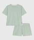 Pyjama short femme en coton à rayures