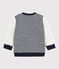Omkeerbare cardigan babyjongen blauw SMOKING/wit MARSHMALLOW