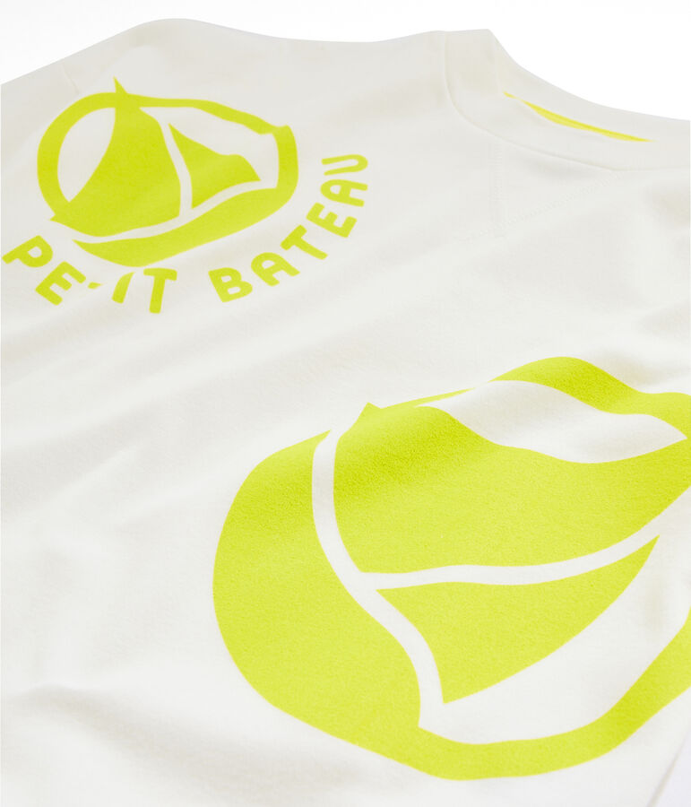 Sweat shirt enfant fille - gar&ccedil;on blanc/jaune