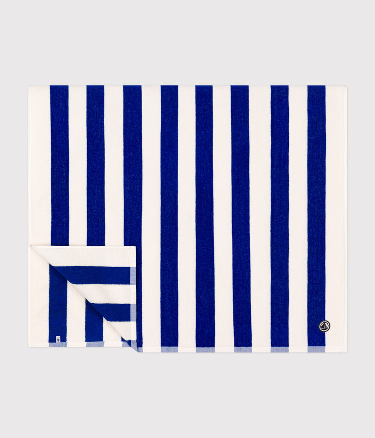 SERVIETTE DE PLAGE RAYEE EN BOUCLETTE EPONGE multicouleur