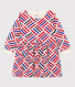 Robe manches longues imprimée en molleton enfant fille