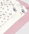 Setje van katoenen body's met lange mouwen en bosbessenprint voor baby's multicouleur
