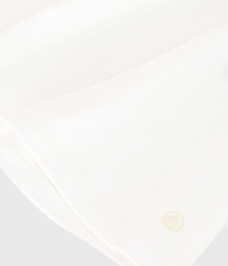 L'Iconique, T-shirt met korte mouw van effen ribstof voor dames wit