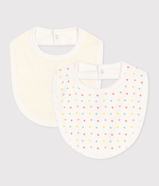 Lots de deux bavoirs bébé en coton imprimé variante 2