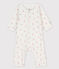 Bodyjama sans pieds bébé en coton biologique blanc MARSHMALLOW/blanc MULTICO
