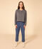 Cardigan à pressions en tubique femme vert THUYA
