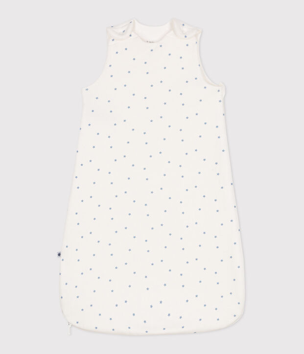 Babyslaapzak van bedrukt katoen TOG 1,5 wit/blauw