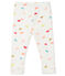 Broek met print babymeisje wit/multicouleur