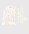 Pyjama Paris en coton enfant blanc MARSHMALLOW/blanc MULTICO