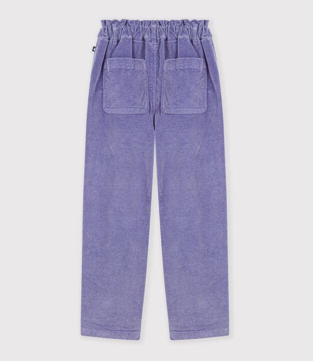 Fluwelen broek voor kinderen purper