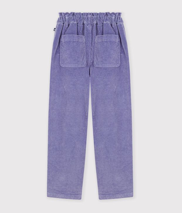 Fluwelen broek voor kinderen purper