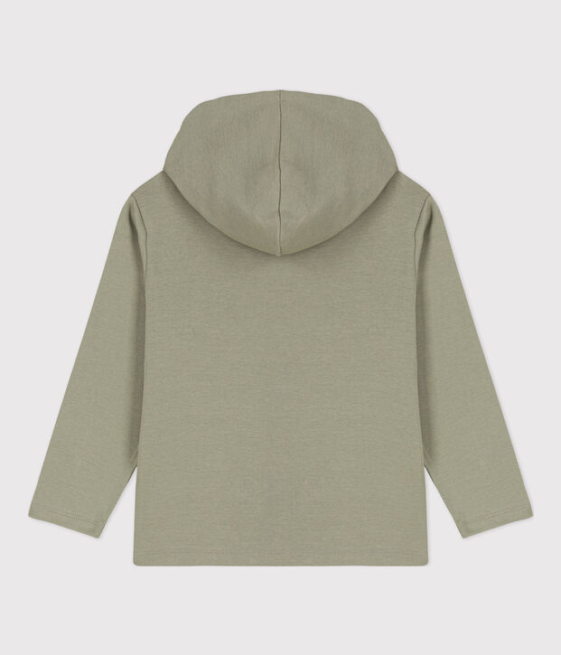 Sweatshirt met rits en kap voor jongens groen