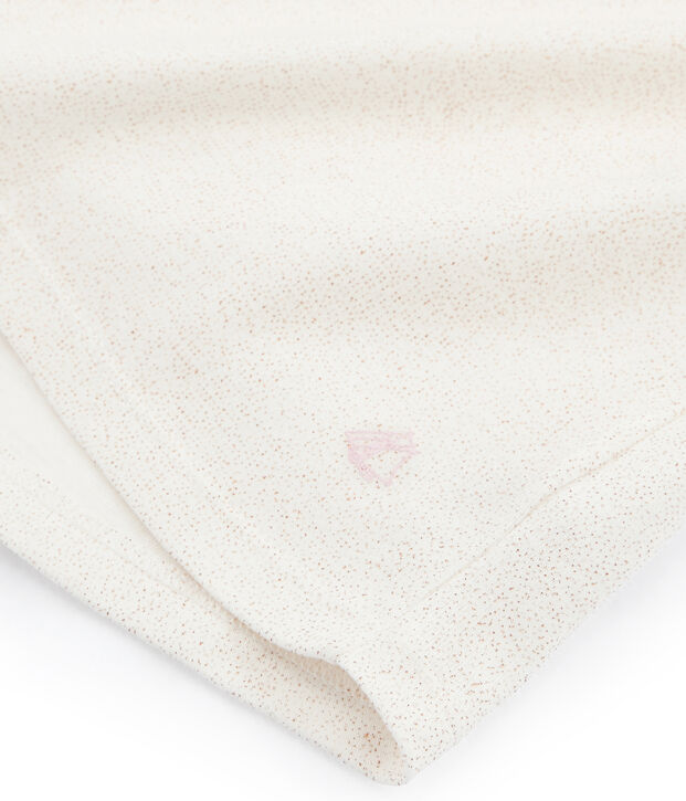 Tee-shirt &agrave; manches courtes enfant fille blanc/rose