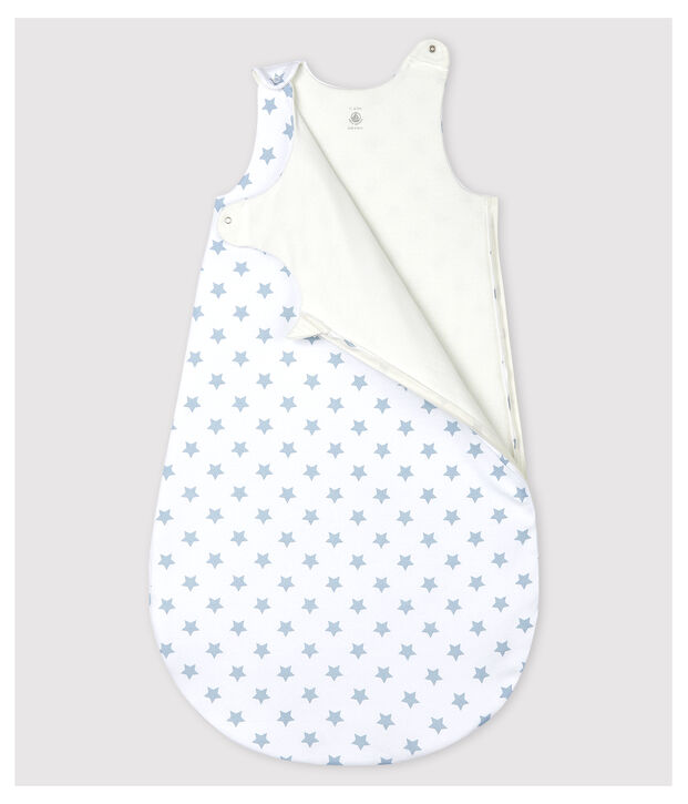 Gigoteuse &agrave; &eacute;toiles b&eacute;b&eacute; en coton blanc/gris