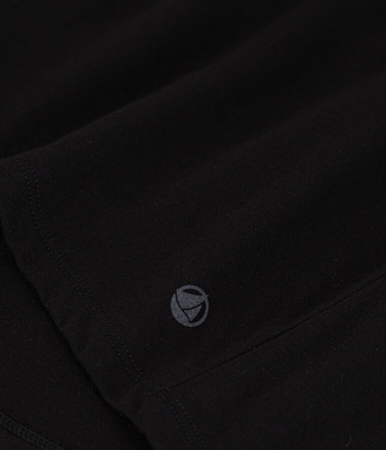 Le Droit, T-shirt met korte mouw en ronde hals van dunne jersey voor dames zwart