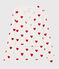 Cardigan cache-cœur en coton Femme blanc MARSHMALLOW/rouge TERKUIT