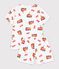 Pyjama short enfant en coton imprim&eacute; pompier blanc/multicouleur