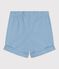 Short b&eacute;b&eacute; en coton uni bleu FLO