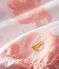 Kort babypakje van satijn met print babymeisje roze VIENNE/wit MULTICO