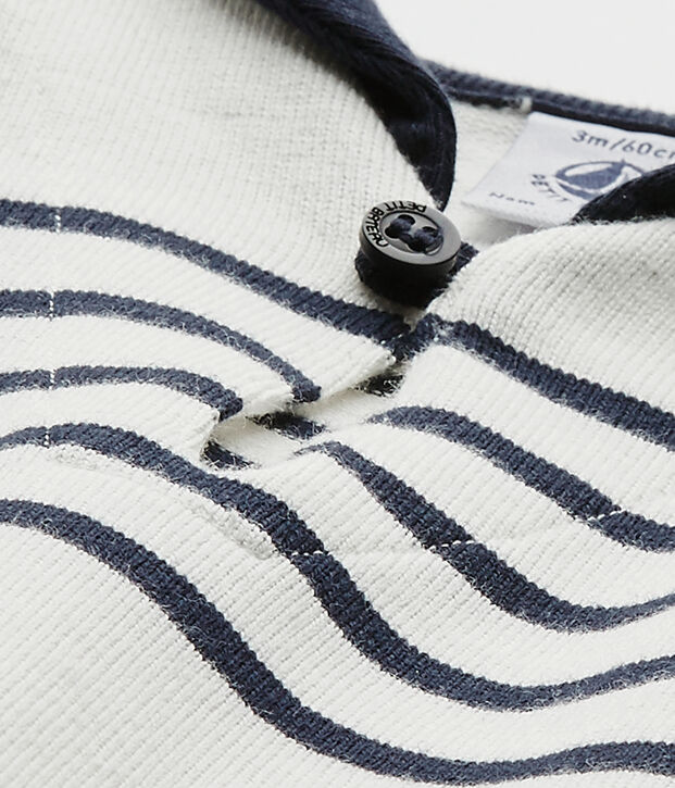 Kort pakje met korte mouwen voor babyjongens wit/blauw