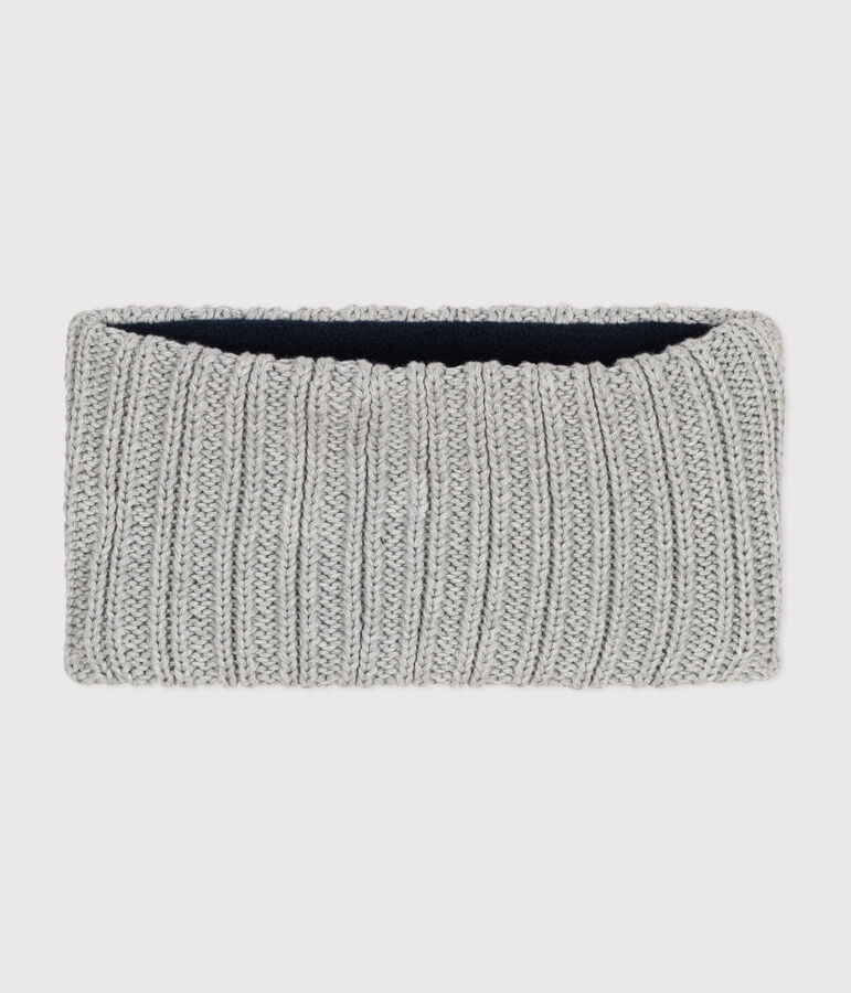 Snood en tricot doubl&eacute; en polaire b&eacute;b&eacute; gris