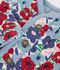 Katoenen babyjasje met tinneroy-streepje en bloemenprint wit/multicouleur