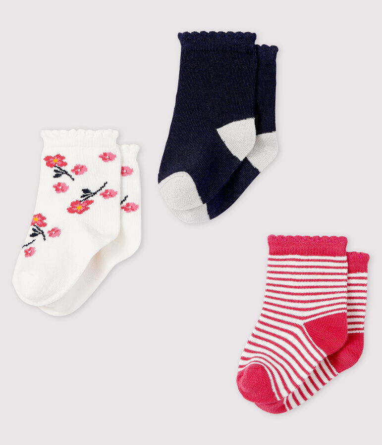 Lot de 3 paires de chaussettes b&eacute;b&eacute; multicouleur