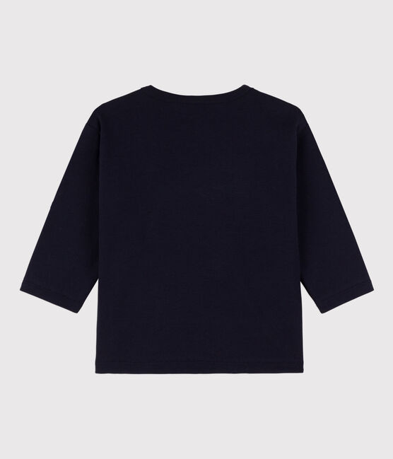 Katoenen T-shirt met lange mouwen voor baby's blauw SMOKING