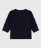 Katoenen T-shirt met lange mouwen voor baby's blauw SMOKING