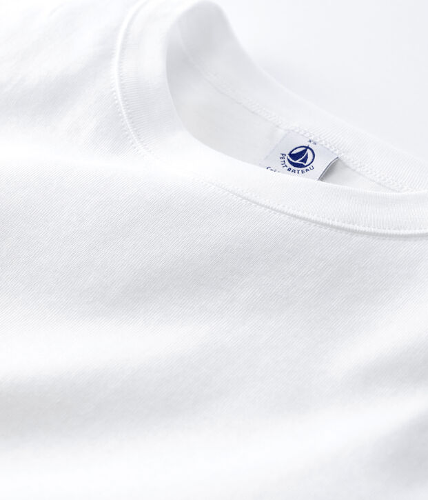 Iconisch katoenen Dames T-shirt met ronde hals wit