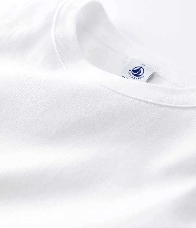 Iconisch katoenen Dames T-shirt met ronde hals wit