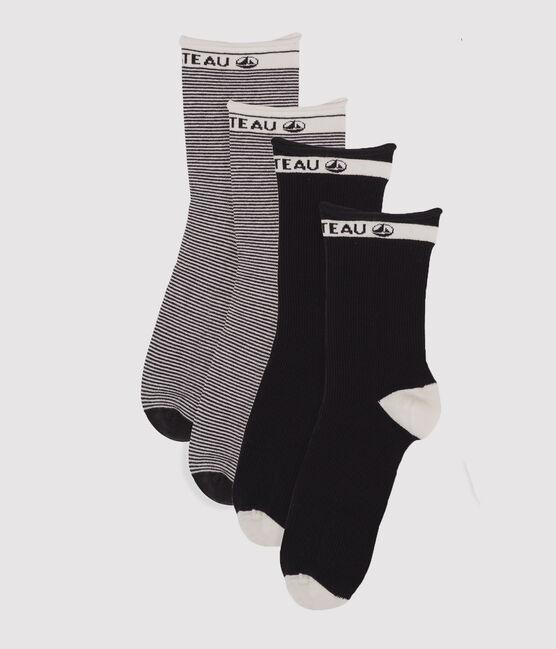 Lot de 2 paires de chaussettes femme bleu SMOKING