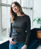 iconisch marinetruitje voor dames blauw SMOKING/bruin BRINDILLE BRILLANT