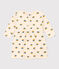 Jurk met lange mouwen in doorgestikte tubic met print voor baby's wit AVALANCHE/ MULTICO