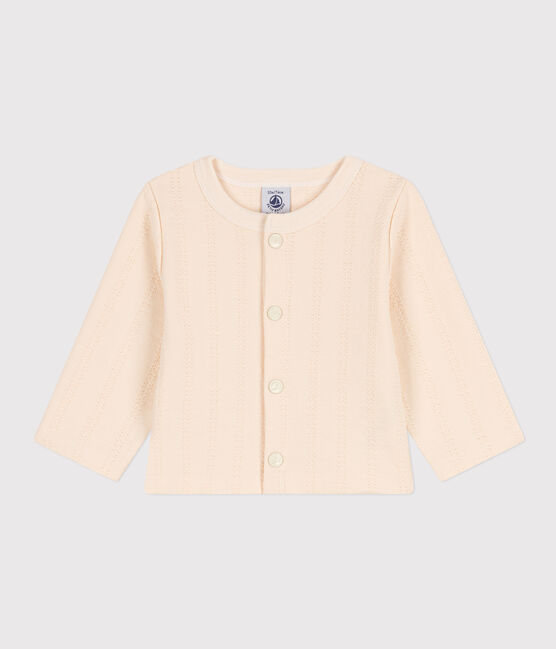 Babyvest van jerseystof met fantasiestippen ecru AVALANCHE